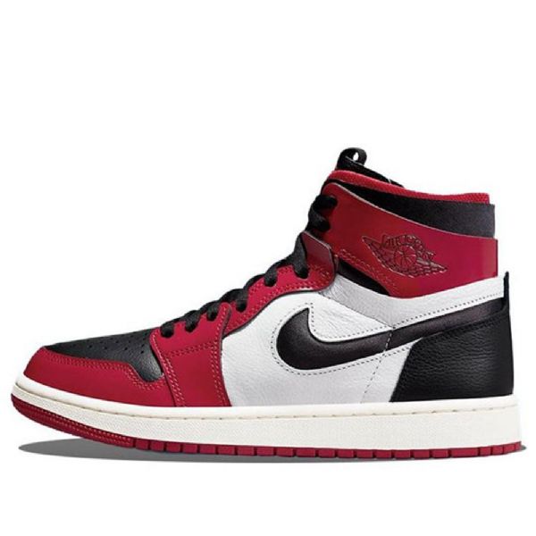 Nike Air Jordan 1 Høje Overdele Zoom Comfort Chicago Bulls Retro Basketball Sko Til Mænd Rød Sort