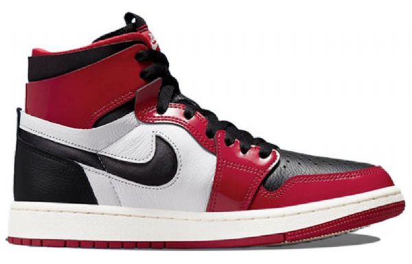 Nike Air Jordan 1 Høje Overdele Zoom Comfort Chicago Bulls Retro Basketball Sko Til Mænd Rød Sort