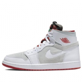 Nike Air Jordan 1 Høje Overdele Zoom Comfort Hare Retro Basketball Sko Til Mænd Grå