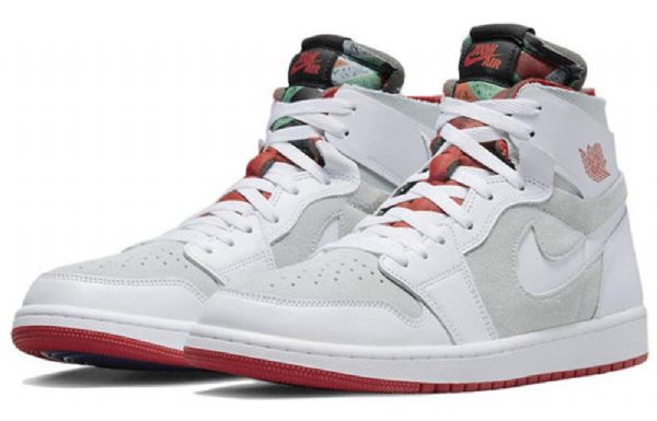 Nike Air Jordan 1 Høje Overdele Zoom Comfort Hare Retro Basketball Sko Til Mænd Grå