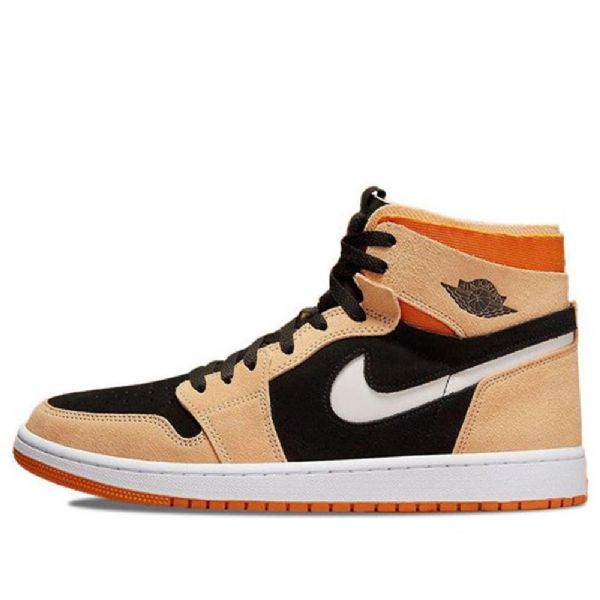 Nike Air Jordan 1 Høje Overdele Zoom Comfort Pumpkin Spice Retro Basketball Sko Til Mænd Brun