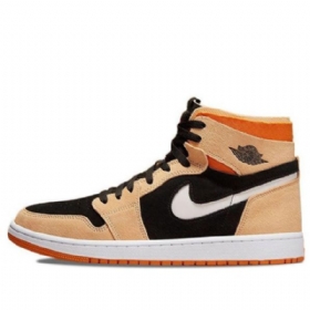 Nike Air Jordan 1 Høje Overdele Zoom Comfort Pumpkin Spice Retro Basketball Sko Til Mænd Brun