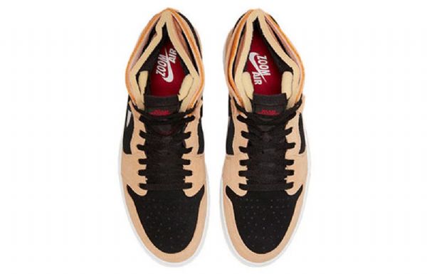 Nike Air Jordan 1 Høje Overdele Zoom Comfort Pumpkin Spice Retro Basketball Sko Til Mænd Brun