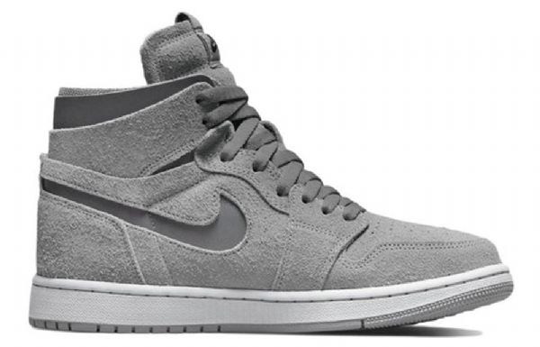 Nike Air Jordan 1 Høje Overdele Zoom Comfort Retro Basketball Sko Til Damer Grå