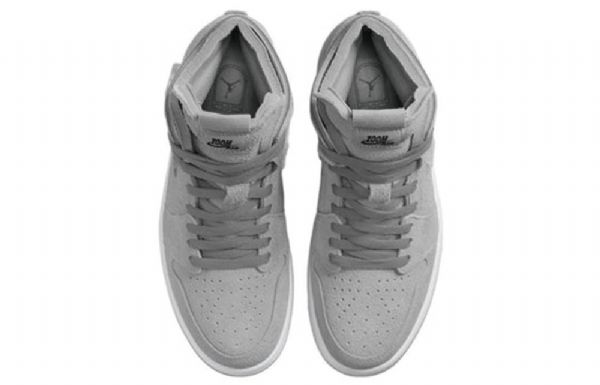 Nike Air Jordan 1 Høje Overdele Zoom Comfort Retro Basketball Sko Til Damer Grå