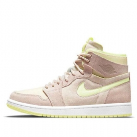 Nike Air Jordan 1 Høje Overdele Zoom Comfort Retro Basketball Sko Til Damer Khaki Grøn