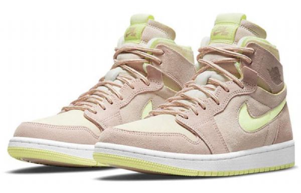 Nike Air Jordan 1 Høje Overdele Zoom Comfort Retro Basketball Sko Til Damer Khaki Grøn