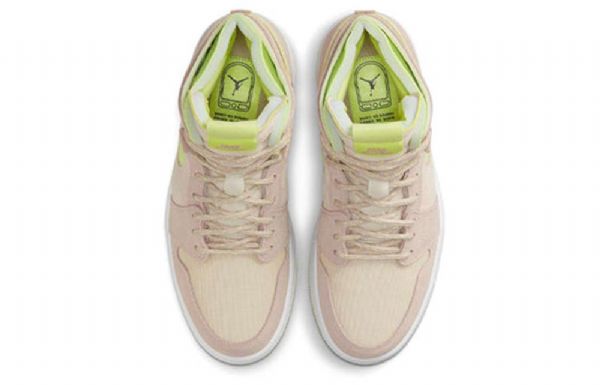 Nike Air Jordan 1 Høje Overdele Zoom Comfort Retro Basketball Sko Til Damer Khaki Grøn