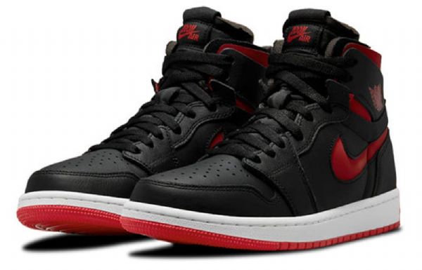 Nike Air Jordan 1 Høje Overdele Zoom Comfort Retro Basketball Sko Til Damer Sort Rød