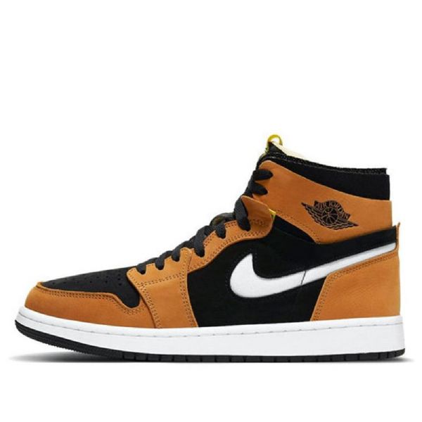 Nike Air Jordan 1 Høje Overdele Zoom Comfort Retro Basketball Sko Til Mænd Brun Sort