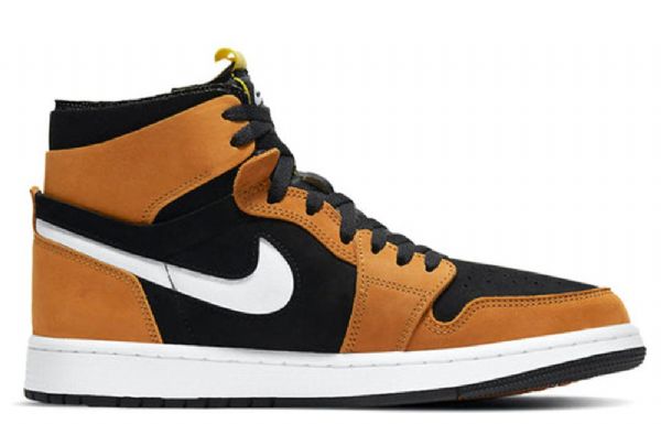 Nike Air Jordan 1 Høje Overdele Zoom Comfort Retro Basketball Sko Til Mænd Brun Sort