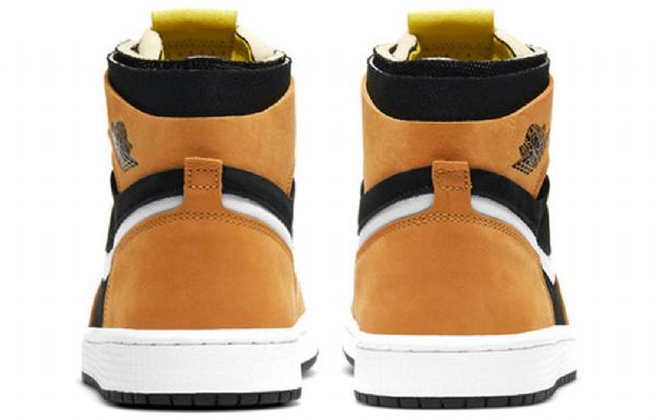Nike Air Jordan 1 Høje Overdele Zoom Comfort Retro Basketball Sko Til Mænd Brun Sort