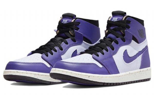 Nike Air Jordan 1 Høje Overdele Zoom Comfort Retro Basketball Sko Til Mænd Lilla