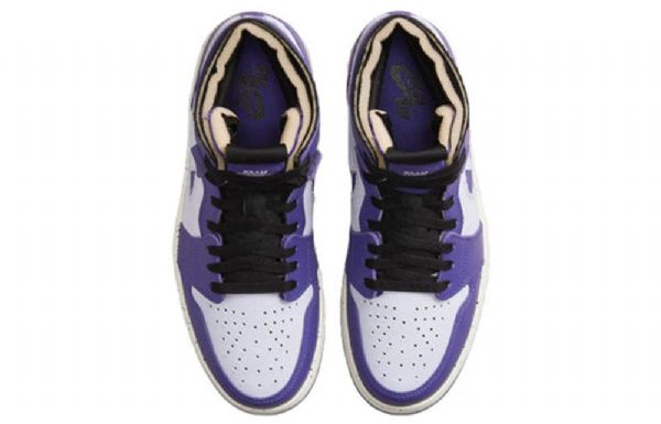 Nike Air Jordan 1 Høje Overdele Zoom Comfort Retro Basketball Sko Til Mænd Lilla