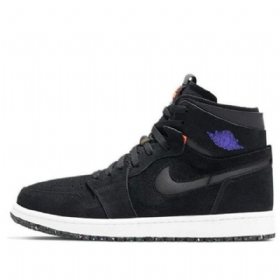 Nike Air Jordan 1 Høje Overdele Zoom Comfort Retro Basketball Sko Til Mænd Sort