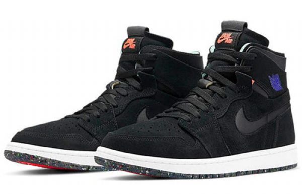 Nike Air Jordan 1 Høje Overdele Zoom Comfort Retro Basketball Sko Til Mænd Sort
