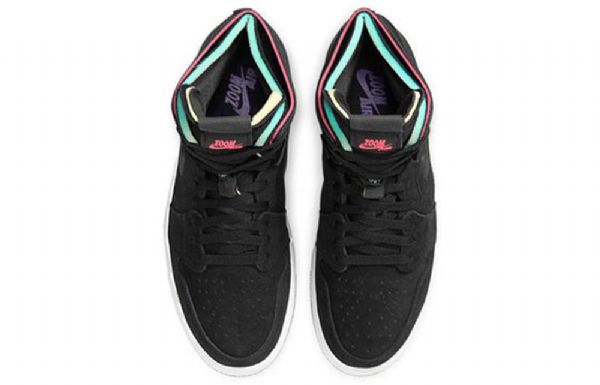 Nike Air Jordan 1 Høje Overdele Zoom Comfort Retro Basketball Sko Til Mænd Sort