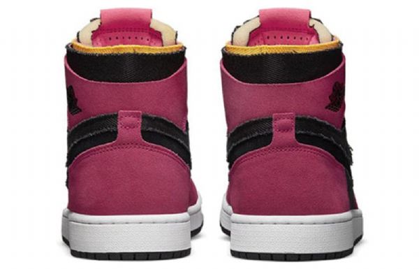 Nike Air Jordan 1 Høje Overdele Zoom Comfort Retro Basketball Sko Til Mænd Sort Bourgogne