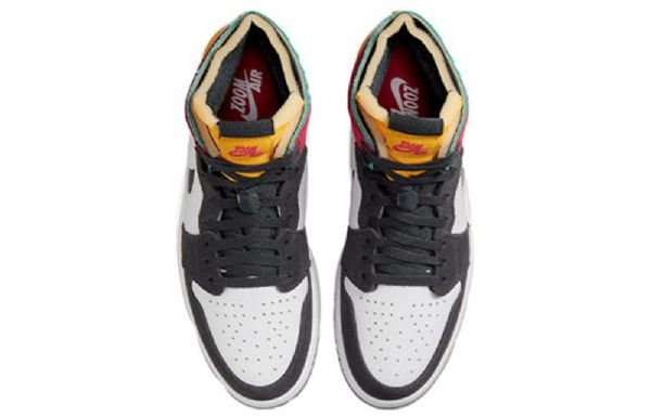 Nike Air Jordan 1 Høje Overdele Zoom Komfort Antracit Retro Basketball Sko Til Mænd Flerfarvet