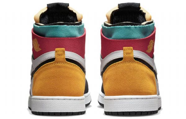 Nike Air Jordan 1 Høje Overdele Zoom Komfort Antracit Retro Basketball Sko Til Mænd Flerfarvet