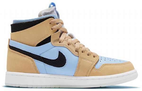 Nike Air Jordan 1 Høje Overdele Zoom Komfort Retro Basketballsko Til Damer Blå