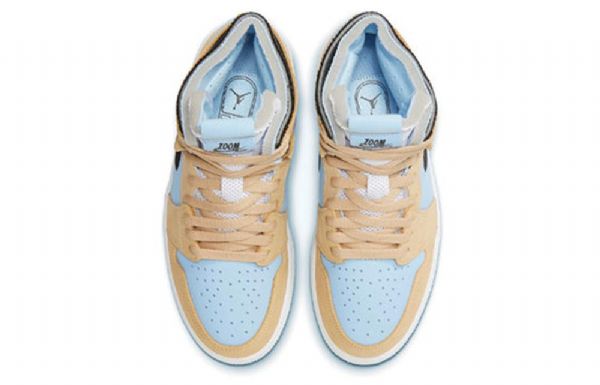 Nike Air Jordan 1 Høje Overdele Zoom Komfort Retro Basketballsko Til Damer Blå