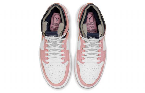 Nike Air Jordan 1 Høje Overdele Zoom Retro Basketball Sko Til Damer Lyserød