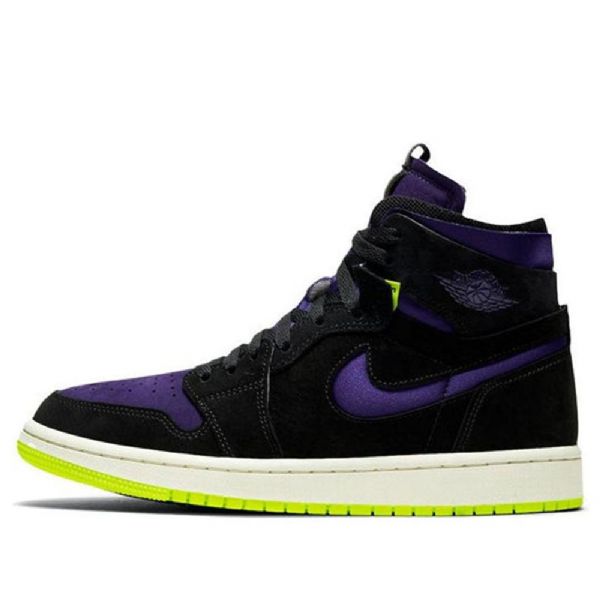 Nike Air Jordan 1 Høje Overdele Zoom Retro Basketball Sko Til Damer Sort Lilla