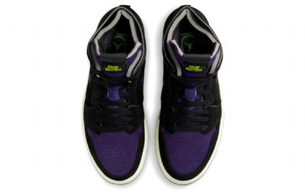 Nike Air Jordan 1 Høje Overdele Zoom Retro Basketball Sko Til Damer Sort Lilla