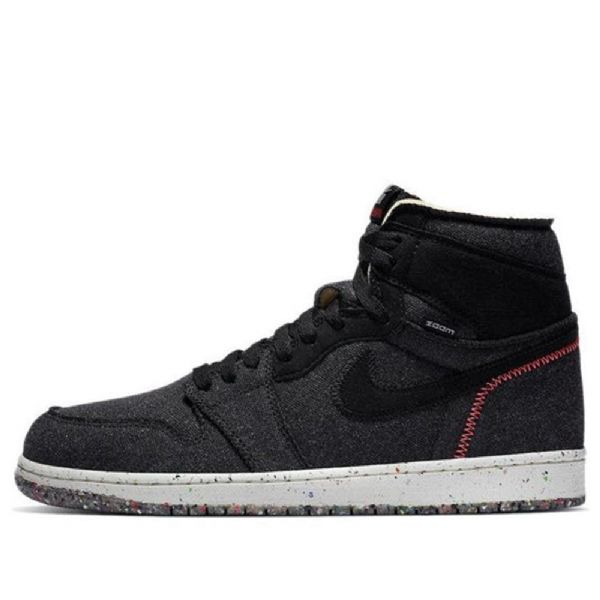 Nike Air Jordan 1 Høje Overdele Zoom Retro Basketball Sko Til Mænd Sort