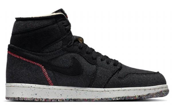 Nike Air Jordan 1 Høje Overdele Zoom Retro Basketball Sko Til Mænd Sort
