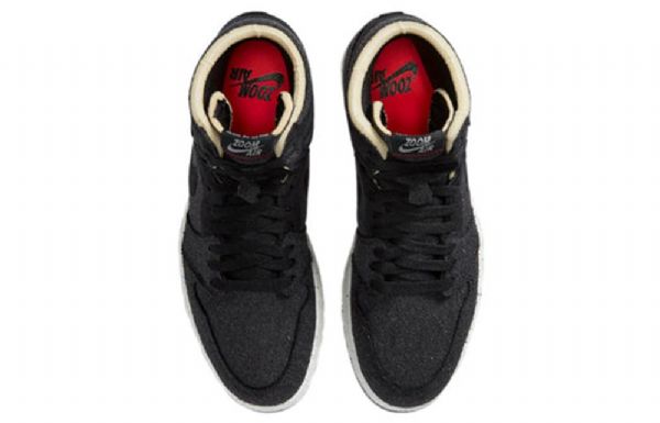 Nike Air Jordan 1 Høje Overdele Zoom Retro Basketball Sko Til Mænd Sort