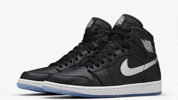 Nike Air Jordan 1 Høje Toppe Asg Sko Til Mænd Sort Sølv