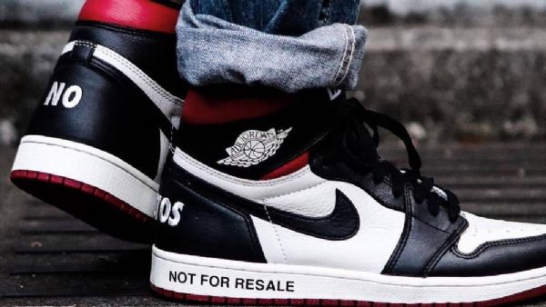 Nike Air Jordan 1 Ikke Gensalg Sko Til Mænd Sort Hvid