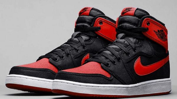 Nike Air Jordan 1 Ko Brede Sko Til Mænd Sort Rød