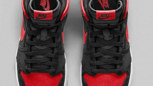 Nike Air Jordan 1 Ko Brede Sko Til Mænd Sort Rød