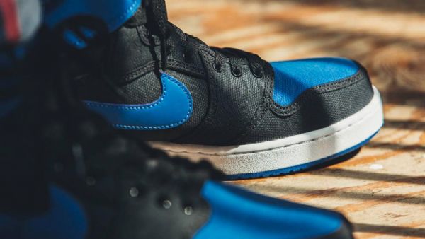 Nike Air Jordan 1 Ko High Tops Og Sko Til Mænd Blå Sort