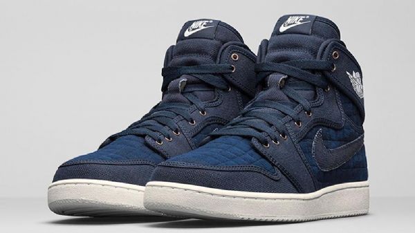 Nike Air Jordan 1 Ko Høje Overdele Og Obsidian Sko Til Mænd Mørkeblå Blå