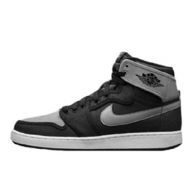 Nike Air Jordan 1 Ko Høje Overdele Og Shadow Sko Til Mænd Sort Grå