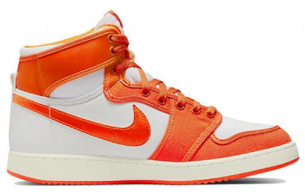 Nike Air Jordan 1 Ko Høje Overdele Retro Basketball Sko Til Mænd Orange Hvid