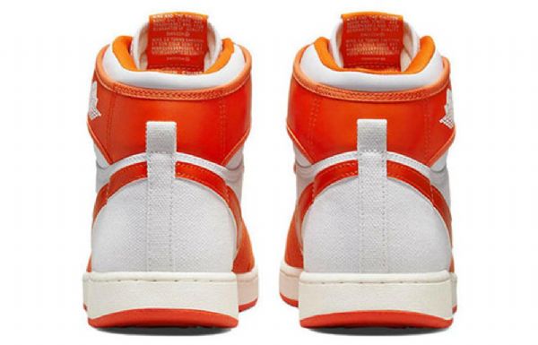 Nike Air Jordan 1 Ko Høje Overdele Retro Basketball Sko Til Mænd Orange Hvid