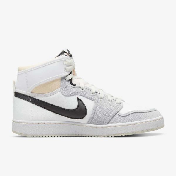 Nike Air Jordan 1 Ko Sko Til Mænd Hvid Grå Sort