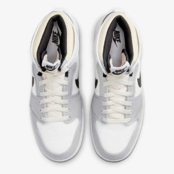 Nike Air Jordan 1 Ko Sko Til Mænd Hvid Grå Sort