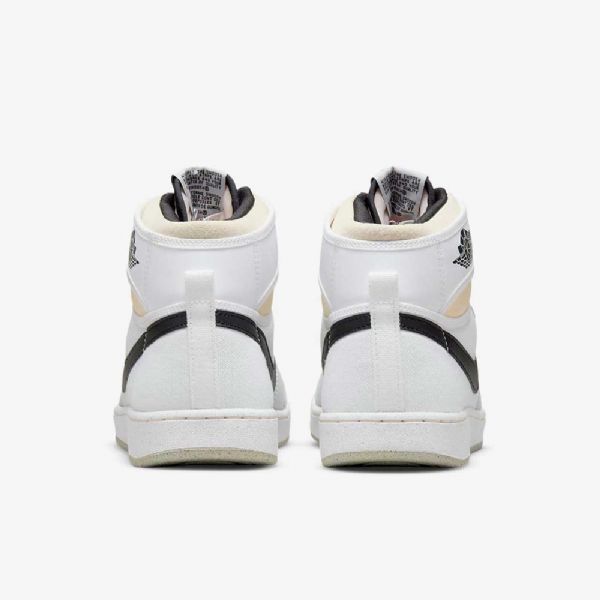 Nike Air Jordan 1 Ko Sko Til Mænd Hvid Grå Sort