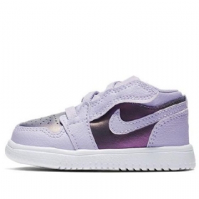 Nike Air Jordan 1 Lave Overdele Alt Lilla Td Sko Til Børn