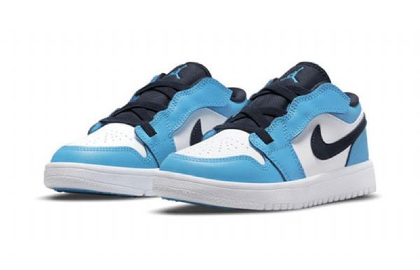 Nike Air Jordan 1 Lave Overdele Alt Ps Retro Basketball Sko Til Mænd Blå Hvid