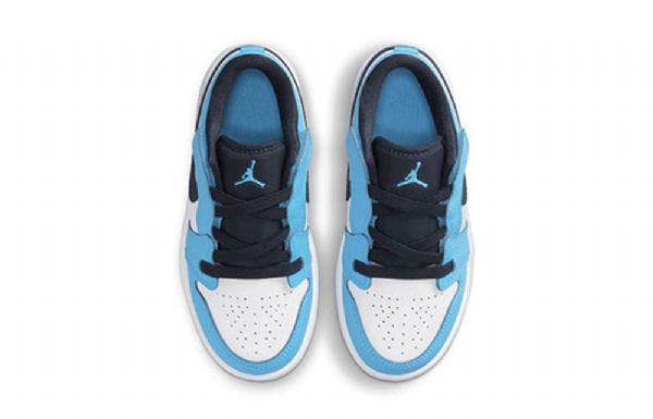 Nike Air Jordan 1 Lave Overdele Alt Ps Retro Basketball Sko Til Mænd Blå Hvid