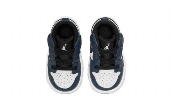 Nike Air Jordan 1 Lave Overdele Alt Td Retro Basketball Sko Til Børn Mørkeblå Blå
