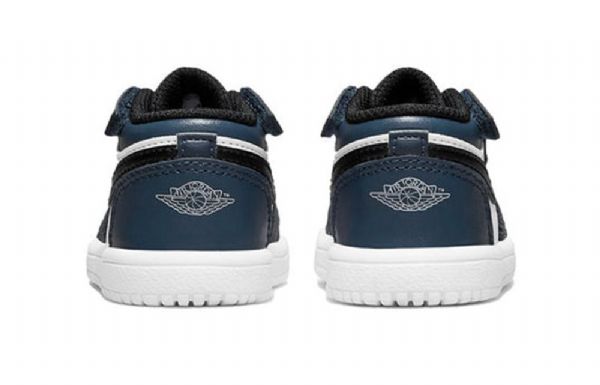 Nike Air Jordan 1 Lave Overdele Alt Td Retro Basketball Sko Til Børn Mørkeblå Blå