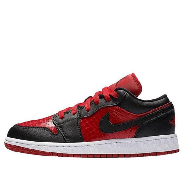 Nike Air Jordan 1 Lave Overdele Bg Retro Basketball Sko Til Mænd Rød Sort
